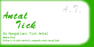 antal tick business card